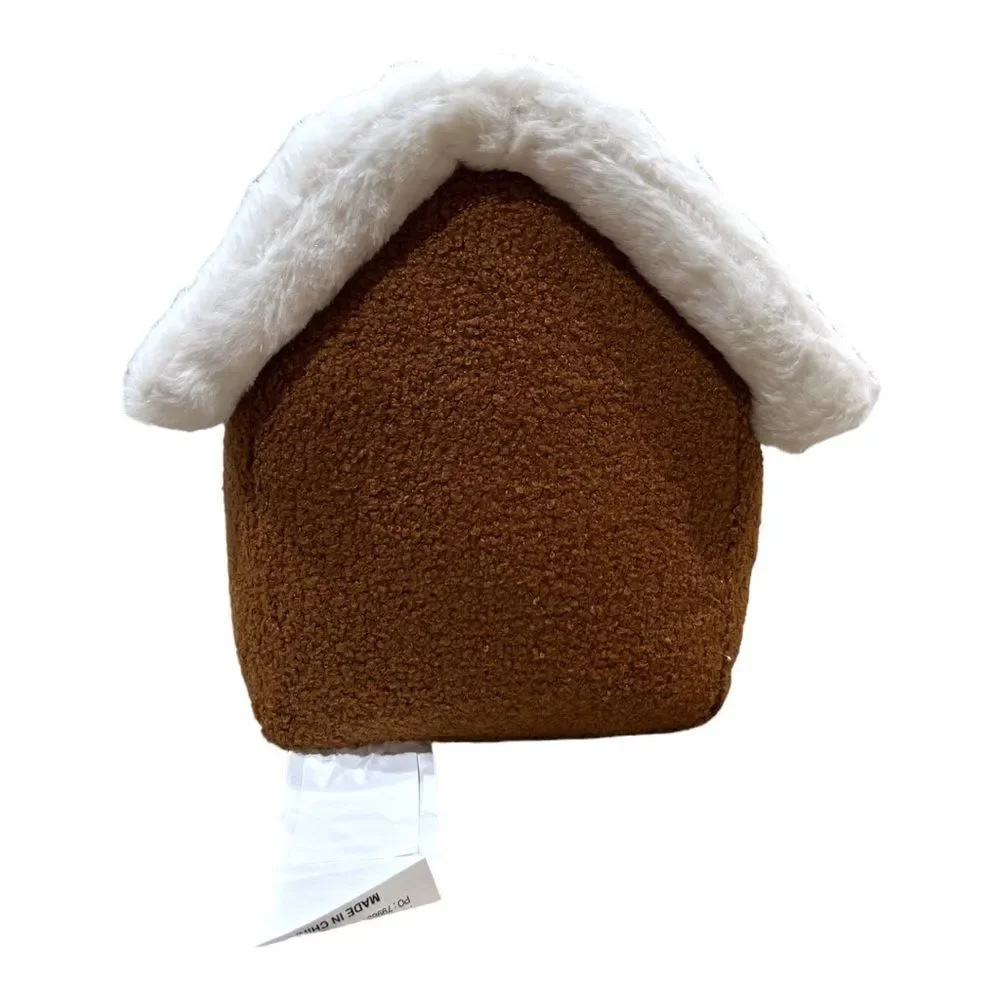 VHTF NWT Gingerbread House Cozy Teddy Decorative Pillow